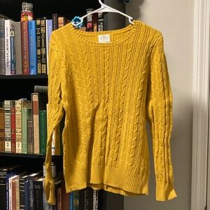 St. John's Bay Mustard Cable Knit Sweater